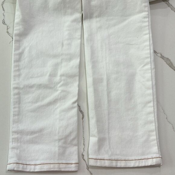Allen B. Schwartz | Women’s White Stretch Distressed Denim Skinny Jeans Size 10 - Picture 11 of 16
